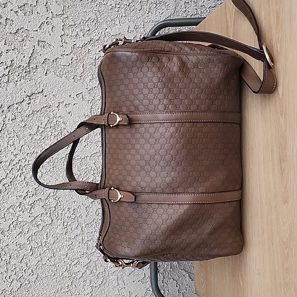 Authentic Gucci Micro Guccissima Boston Leather Crossbody bag Chocolate … - Picture 3 of 15